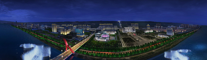 渭河北岸燈光秀 渭河北岸燈光秀