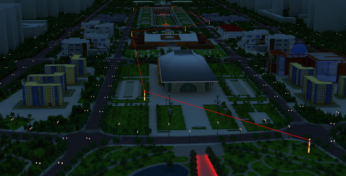 延安中軸線夜景規劃設計 延安中軸線夜景規劃設計