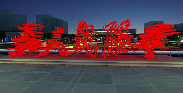 延安中軸線夜景規劃設計 延安中軸線夜景規劃設計