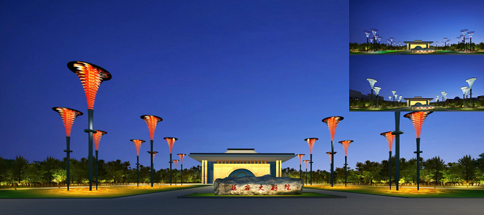 延安中軸線夜景規劃設計 延安中軸線夜景規劃設計