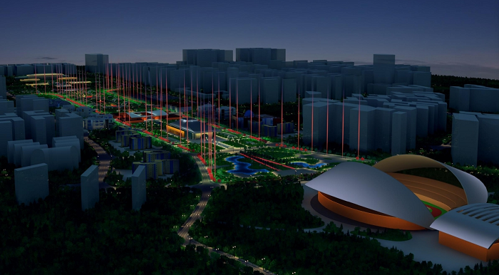 延安中軸線夜景規劃設計 延安中軸線夜景規劃設計